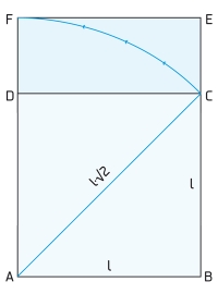 Metodo pratico per la costruzione di un rettangolo con i lati in proporzione 1 : √2